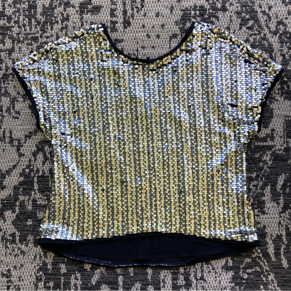 Gold Sequin Shirt Size Small